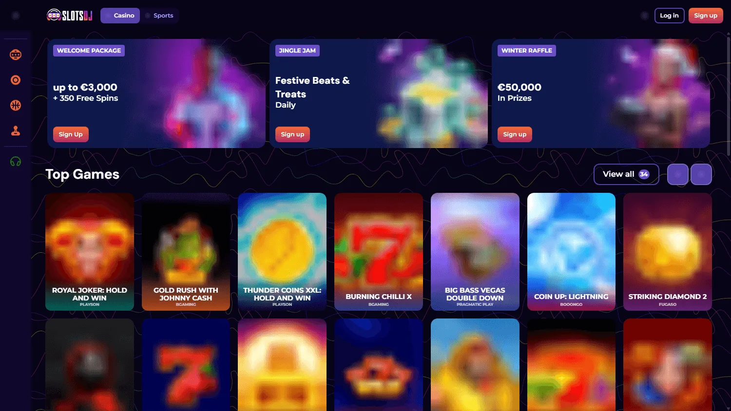 Slotsdj Casino desktop casino game catalogue