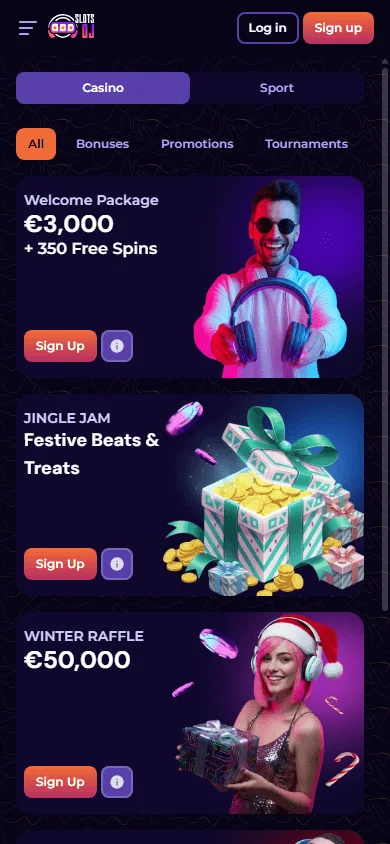 Slotsdj Casino mobile promotions interface